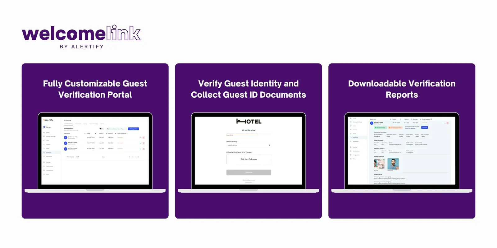 Alertify Lança o WelcomeLink, o Melhor Portal de Verificação de Hóspedes