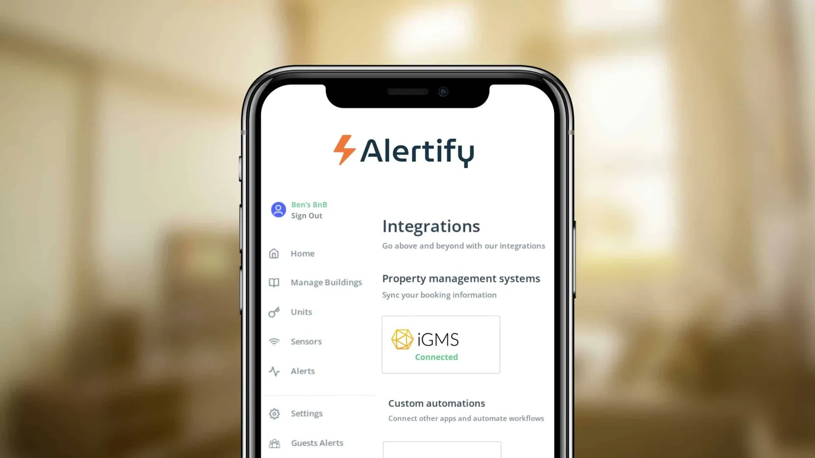Vá Além na Gestão de Alojamento Local Integrando a Alertify com o iGMS