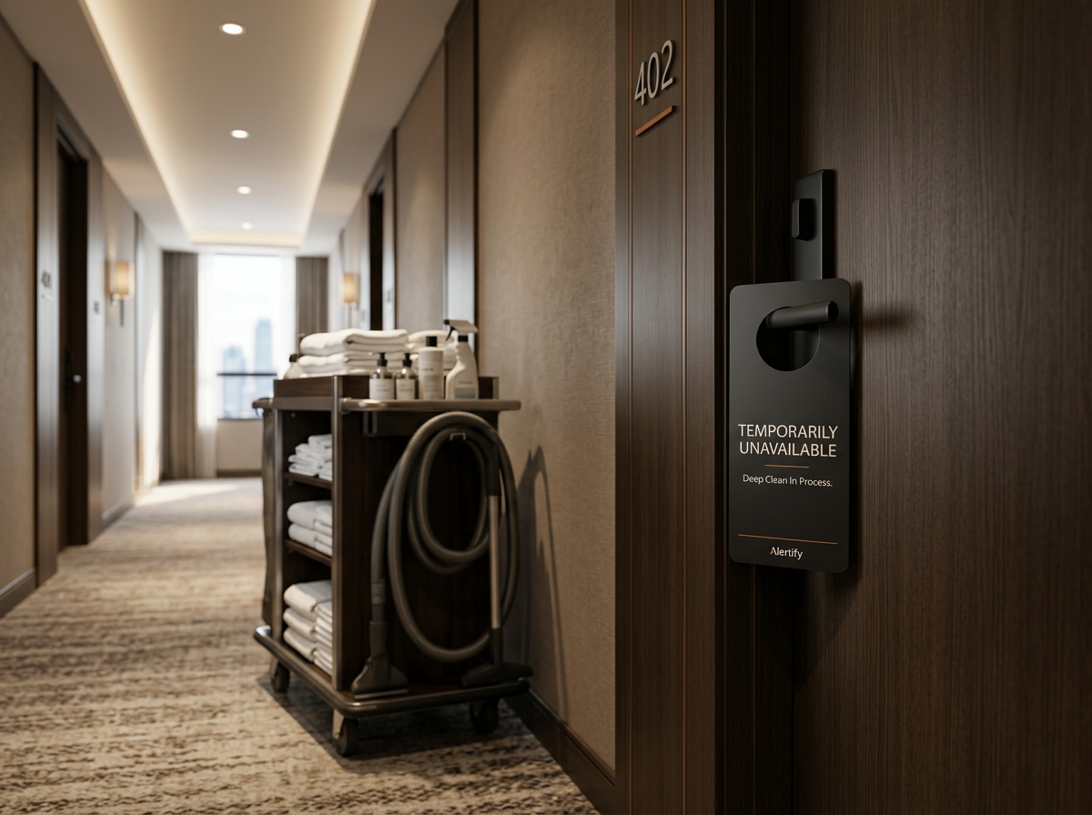 Pessoal do hotel libertado pela monitorização automática de ruído e fumo
