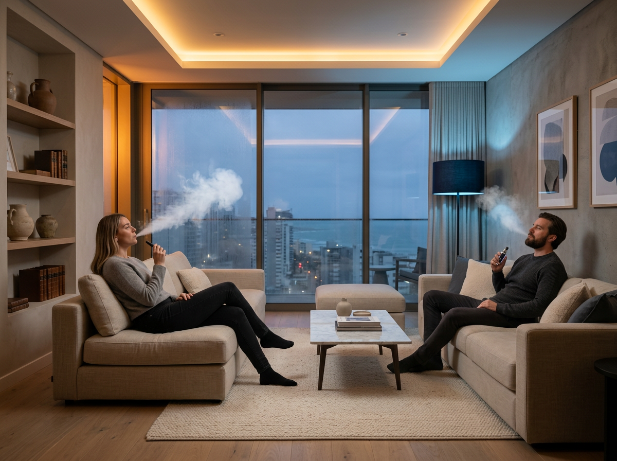 Deteção de fumo e cigarros eletrónicos num alojamento local